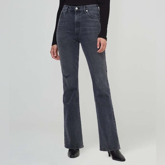 Citizens of Humanity Lilah High Rise Bootcut Long Jeans Anthem Black Denim 29 - Picture 2 of 16